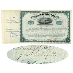 John D. Rockefeller’s Personal Shares In The Standard Oil Trust