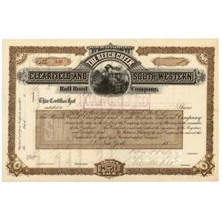 Beech Creek, Clearfield & South Western R.r. Co. Signed By Cornelius Vanderbilt As Treasurer