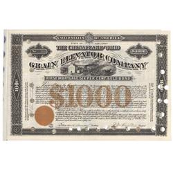 Chesapeake & Ohio Grain Elevator Co. Bond Signed By C.P. Huntington