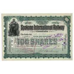 Spokane International Railway Signed As President By D. C. Corbin