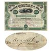 Image 1 : A Fine Association Of Russell Sage And Jay Gould Signing On The Same Stock Certificate