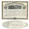 Image 1 : St. Louis Bridge Company Stock Signed By Junius Morgan
