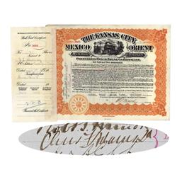 The Kansas City, Mexico And Orient Railway Company Signed On Attached Statement By C.F. Adams Jr.