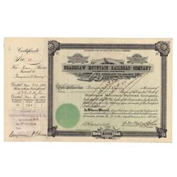 Bradshaw Mountain Railroad Company Issued To And Signed By B.p. Cheney Jr.