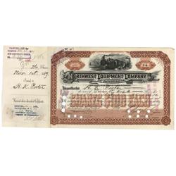 Northwest Equipment Company Of Minnesota Issued To And Signed On Verso By Henry Kirke Porter