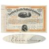 Image 1 : Northern Pacific Issued To And Signed On Verso By Oliver Ames
