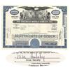 Image 1 : Pan American World Airways Issued To And Signed On Accompanying Stock Receipt By Lisa Halaby, Queen 