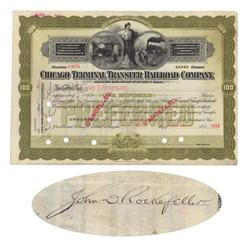 Issued To And Signed By John D. Rockefeller