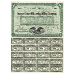 Newport News & Mississippi Valley Company Signed By Collis P. Huntington As President