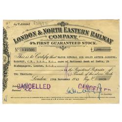 Issued to Major General Sir Colin Arthur Jardine