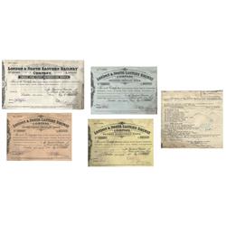 Group of Four London & North Eastern Railway Company Stocks Issued to Rear-Admiral Julian Francis Ch
