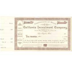 California Investment Company