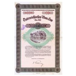 Osterreichisches Bau-los Em. 1921