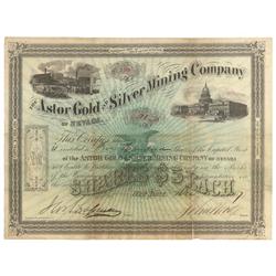 The Astor Gold And Silver Mining Co. Of Nevada