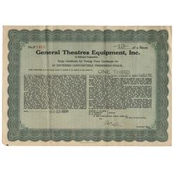 General Theatres Equipment Stock