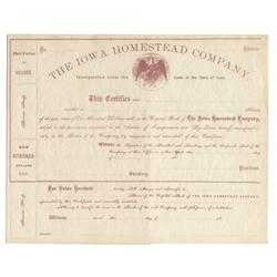 Unissued Iowa Homestead Company