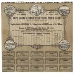 Societa Anonima Di Fiumicino Per La Ferrovia, Terreni E Bagni