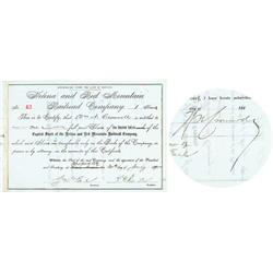 Helena And Red Mountain RR Co. Issued To And Signed By William N. Cromwell