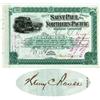 Saint Paul And Northern Pacific RW Co. Issued To And Signed By Henry C. Rouse