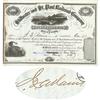 Stillwater And St. Paul RR Co. Issued To And Signed By  J. Q. Adams