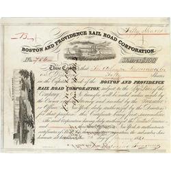 A Fine, Early Boston & Providence Railroad Corporation