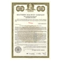 Southern Railway Company - Specimen Bond