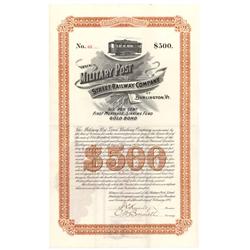 The Military Post Street Railway Company Of Burlington, Vt