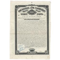 Louisville And Nashville Railroad Company Trust Bond Proof