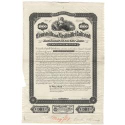 Louisville And Nashville Railroad Pensacola And Selma Division Bond Proof