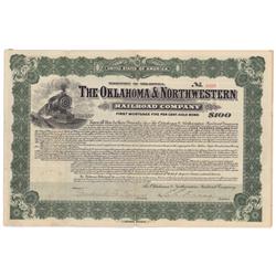 The Oklahoma & Northwestern Railroad Company Of Oklahoma Territory