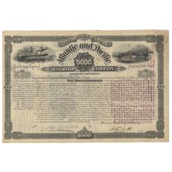 A Rare Atlantic And Pacific Railroad Company Bond Variety Of The Western Division