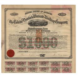 Toledo, Peoria & Warsaw Railway Company Bond