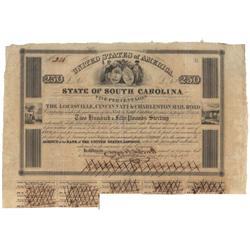 State of South Carolina Loan For The Louisville, Cincinnati & Charleston Rail Road Company