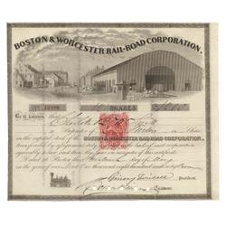 Boston & Worcester Railroad Stock With RN-T3 Revenue