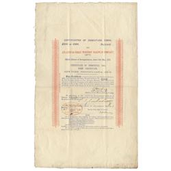 Atlantic And Great Western Railway Company Certificate Of Debenture