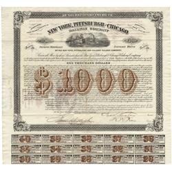 New York, Pittsburgh & Chicago Railway Co. Signed By Civil War General James Negley, Jr.