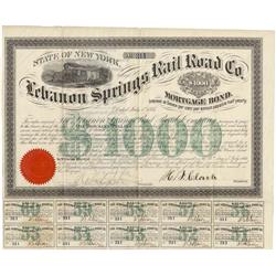 Lebanon Springs Railroad Bond