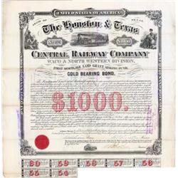 Houston & Texas Central Railway Bond