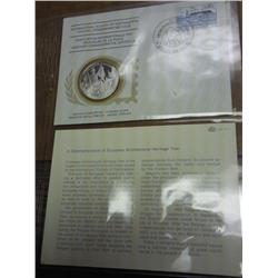 1975 Belgium FDC With Proof Sterling Medal