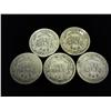 Image 2 : 5 Assorted Barber Dimes