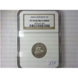 2004-S Keelboat Nickel NGC PF70 Ultra Cameo