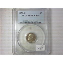 1976-S Roosevelt Dime PCGS PR69DCAM