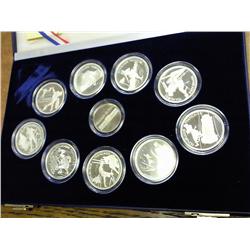 1992 Albertville Olympics 9-French 100 Franc Coins
