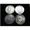 Image 1 : 4 Assorted 1964 Silver Kennedy Halves