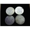 Image 2 : 4 Assorted 1964 Silver Kennedy Halves