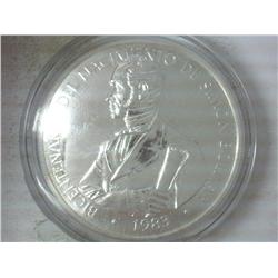 1983 Panama 20 Balboas Proof Silver 1.9060 Oz ASW