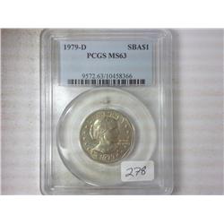 1979-D SBA Dollar PCGS MS63