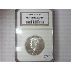 2006-S Silver Kennedy Half NGC PF70 Ultra Cameo