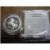 Image 2 : 1996 Chinese 1 Oz Silver Unicorn Proof Coin