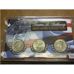 1979-P, 1999-D And 1980-S SBA Dollar Collection